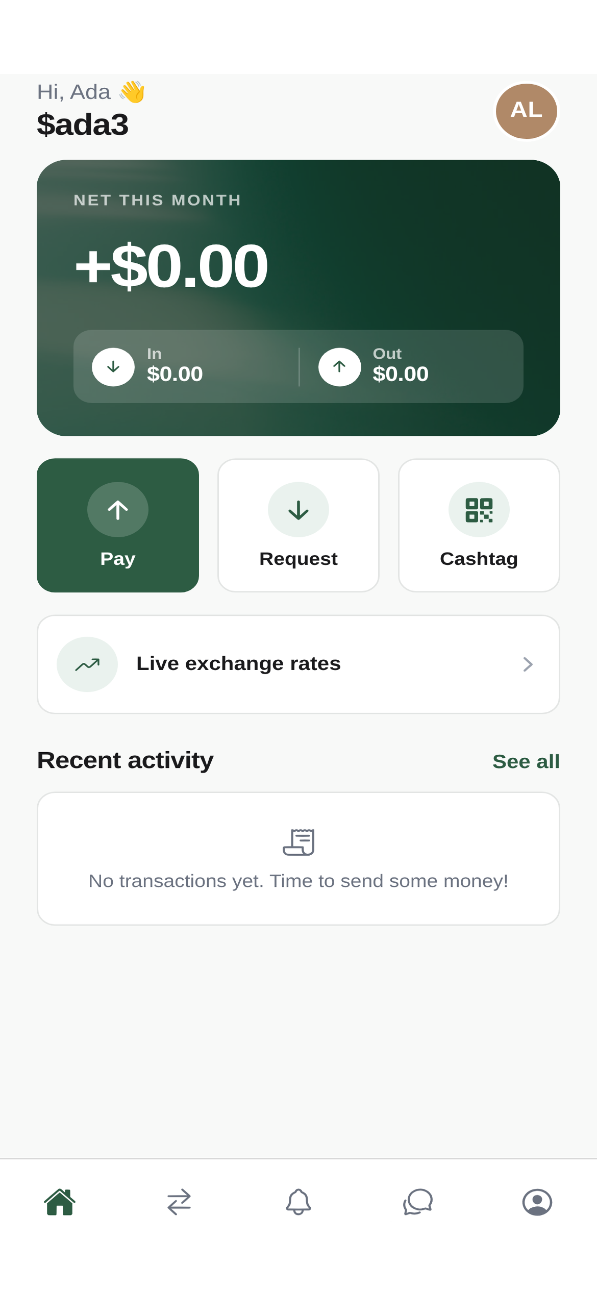 AukMoney home screen